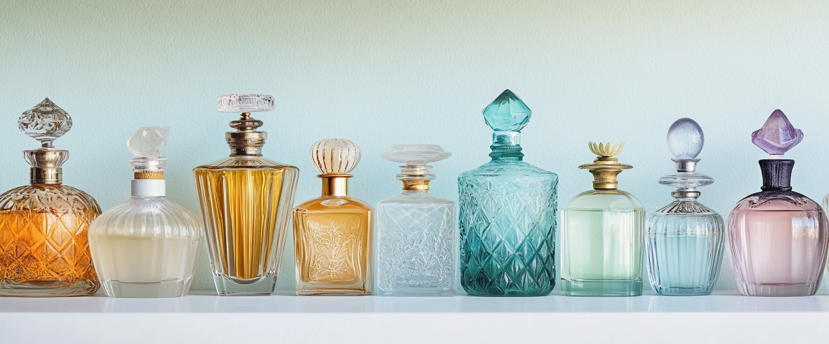 What type of glass is used for perfume bottles?